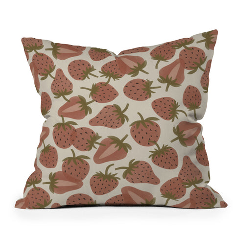 Alisa Galitsyna Strawberry Harvest Throw Pillow