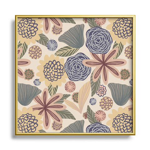 Alisa Galitsyna Summer Garden 1 Metal Square Framed Art Print