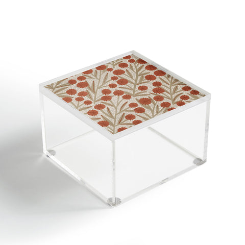 Alisa Galitsyna Summer Garden Red and Beige Acrylic Box