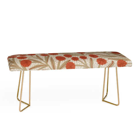 Alisa Galitsyna Summer Garden Red and Beige Bench