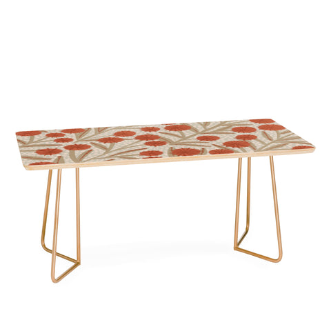 Alisa Galitsyna Summer Garden Red and Beige Coffee Table