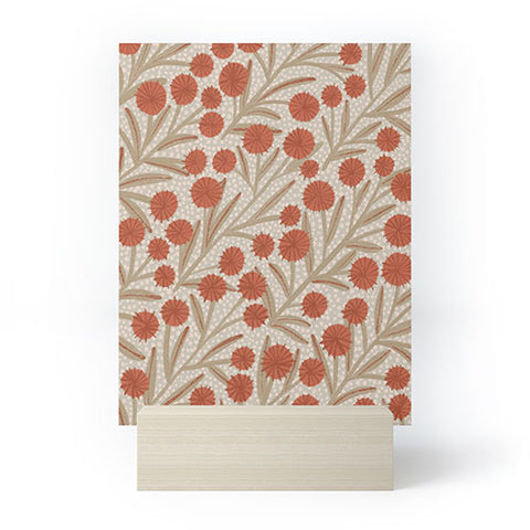 Alisa Galitsyna Summer Garden Red and Beige Mini Art Print