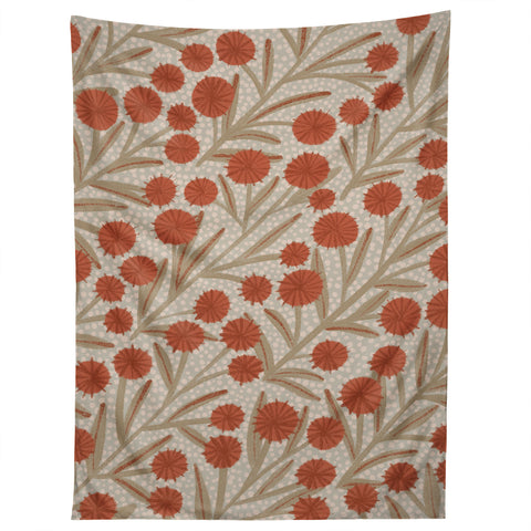 Alisa Galitsyna Summer Garden Red and Beige Tapestry