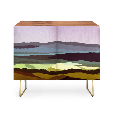 Alisa Galitsyna Sunset over the Valley Credenza