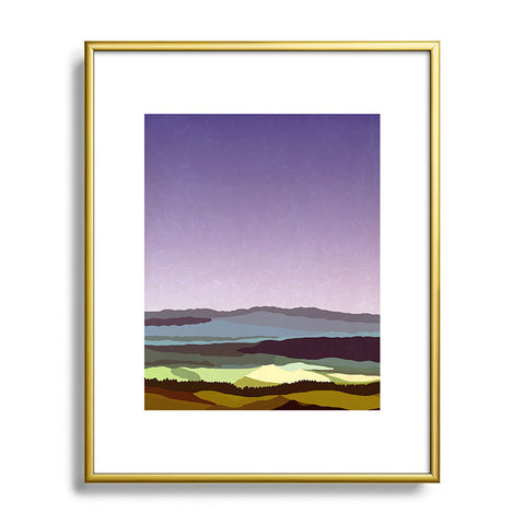 Alisa Galitsyna Sunset over the Valley Metal Framed Art Print