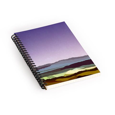 Alisa Galitsyna Sunset over the Valley Spiral Notebook