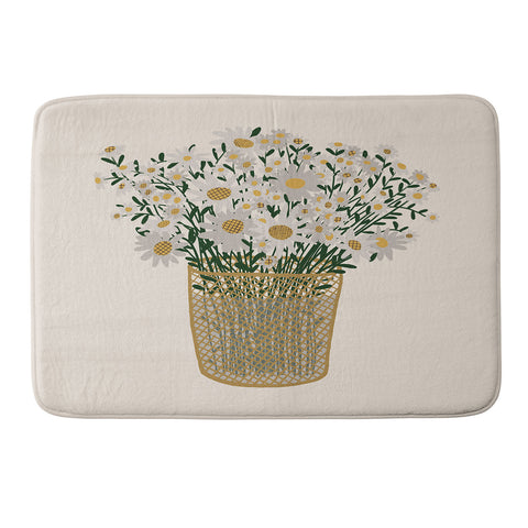 Alisa Galitsyna Sweet as a Daisy Memory Foam Bath Mat
