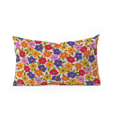 Alisa Galitsyna Tiny Flower Pattern Oblong Throw Pillow