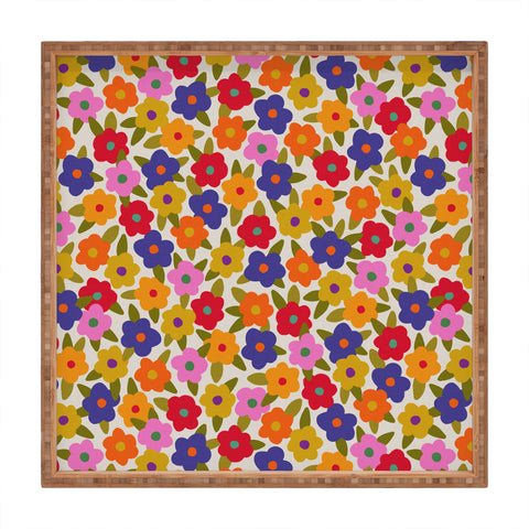 Alisa Galitsyna Tiny Flower Pattern Square Tray