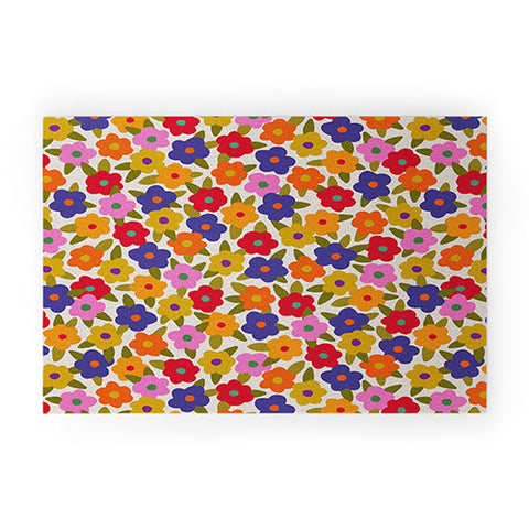 Alisa Galitsyna Tiny Flower Pattern Welcome Mat