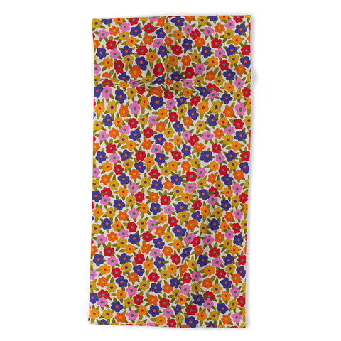 Alisa Galitsyna Tiny Flower Pattern Beach Towel