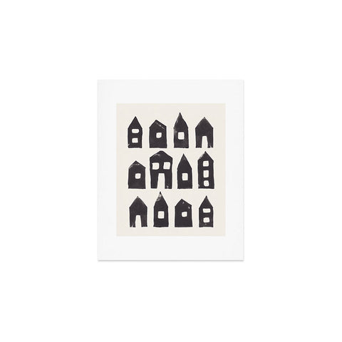 Alisa Galitsyna Tiny Houses 1 Handprinted Line Art Print