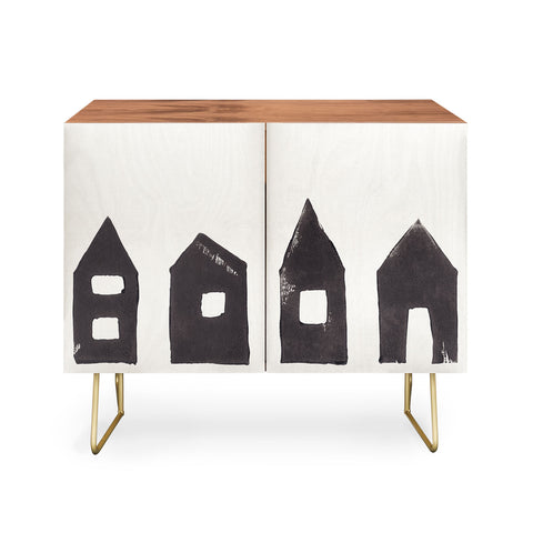 Alisa Galitsyna Tiny Houses 1 Handprinted Line Credenza