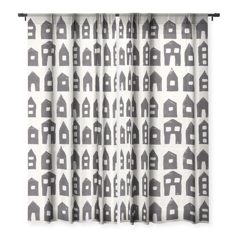 Alisa Galitsyna Tiny Houses 1 Handprinted Line Sheer Non Repeat