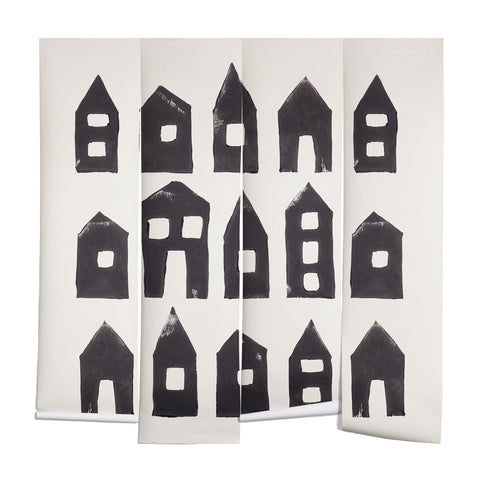 Alisa Galitsyna Tiny Houses 1 Handprinted Line Wall Mural
