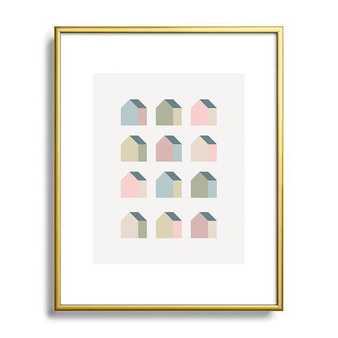 Alisa Galitsyna Tiny Houses Metal Framed Art Print