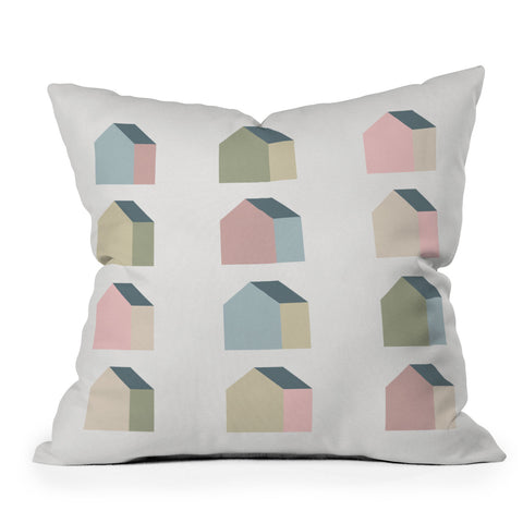 Alisa Galitsyna Tiny Houses Throw Pillow