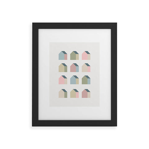 Alisa Galitsyna Tiny Houses Framed Art Print