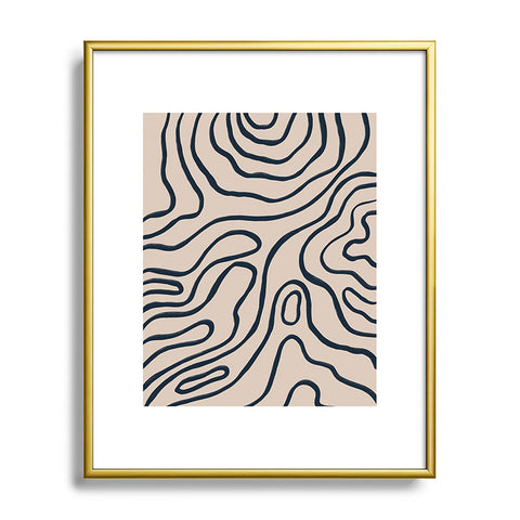 Alisa Galitsyna Topographic Map Metal Framed Art Print