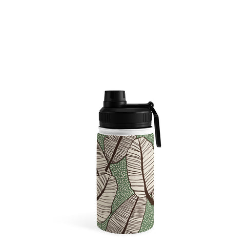 Alisa Galitsyna Tropical Banana Leaves Pattern Water Bottle