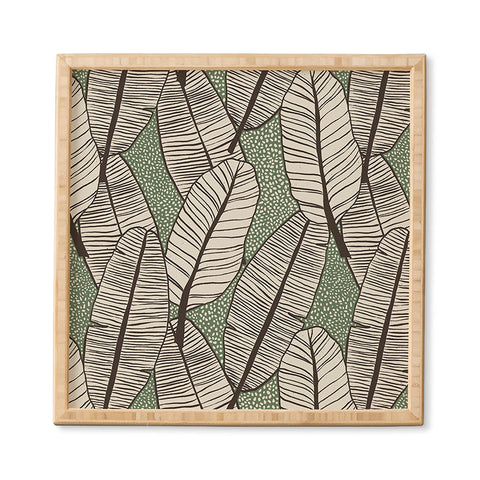 Alisa Galitsyna Tropical Banana Leaves Pattern Framed Wall Art