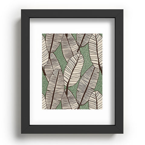 Alisa Galitsyna Tropical Banana Leaves Pattern Recessed Framing Rectangle