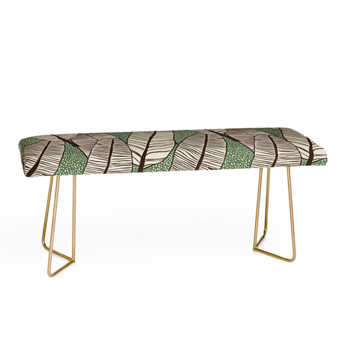 Alisa Galitsyna Tropical Banana Leaves Pattern Bench