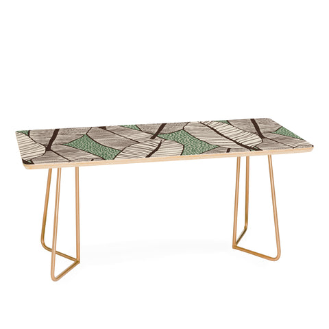 Alisa Galitsyna Tropical Banana Leaves Pattern Coffee Table