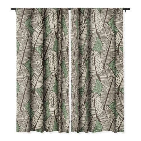 Alisa Galitsyna Tropical Banana Leaves Pattern Blackout Non Repeat