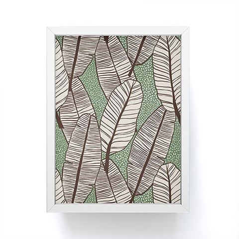 Alisa Galitsyna Tropical Banana Leaves Pattern Framed Mini Art Print