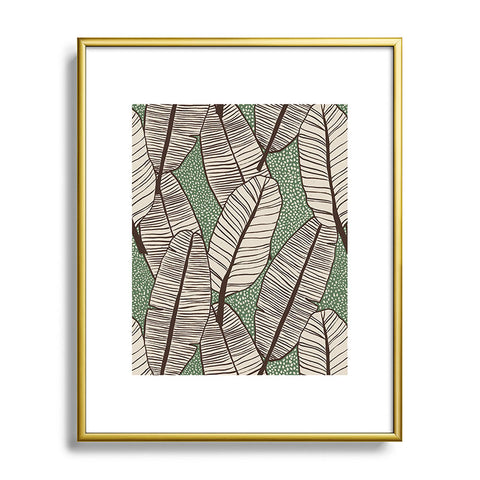 Alisa Galitsyna Tropical Banana Leaves Pattern Metal Framed Art Print