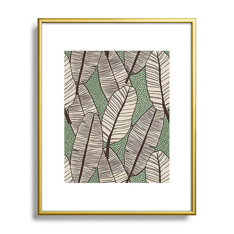 Alisa Galitsyna Tropical Banana Leaves Pattern Metal Framed Art Print