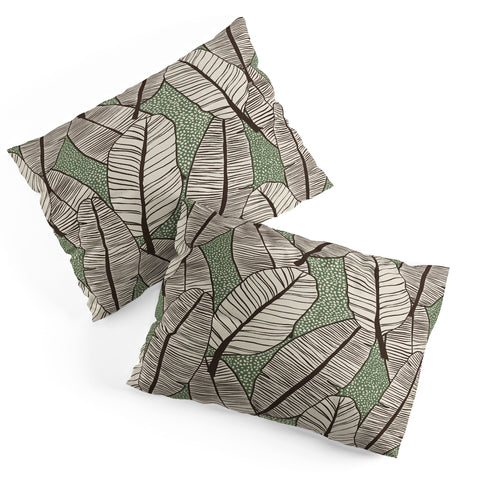 Alisa Galitsyna Tropical Banana Leaves Pattern Pillow Shams