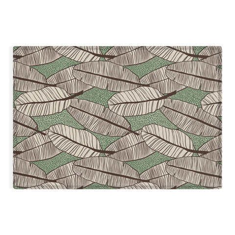 Alisa Galitsyna Tropical Banana Leaves Pattern Outdoor Rug