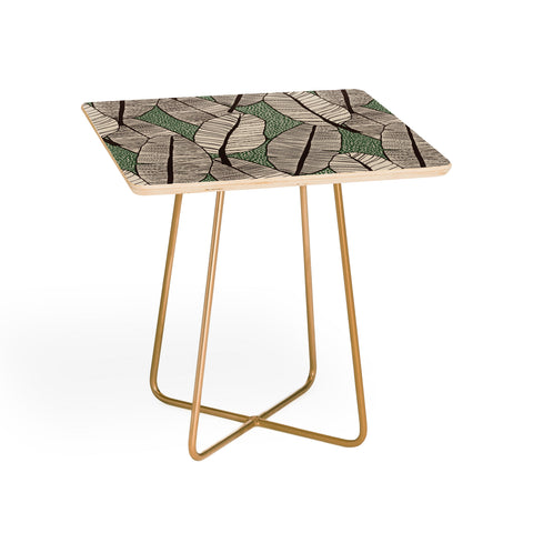 Alisa Galitsyna Tropical Banana Leaves Pattern Side Table