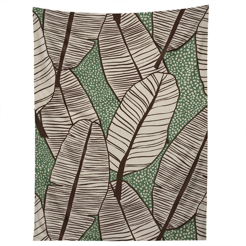 Alisa Galitsyna Tropical Banana Leaves Pattern Tapestry