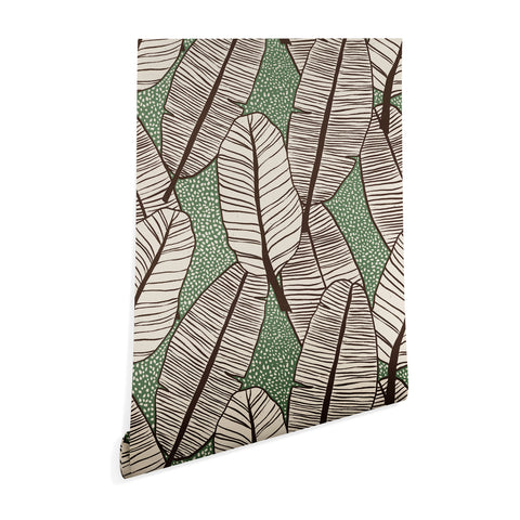 Alisa Galitsyna Tropical Banana Leaves Pattern Wallpaper