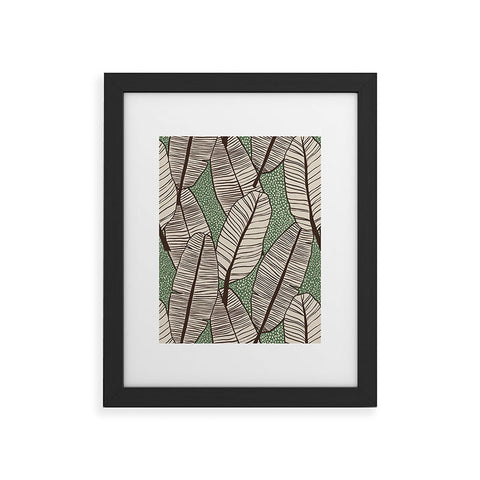 Alisa Galitsyna Tropical Banana Leaves Pattern Framed Art Print