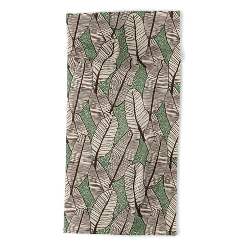 Alisa Galitsyna Tropical Banana Leaves Pattern Beach Towel
