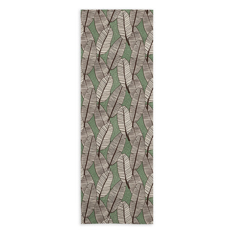 Alisa Galitsyna Tropical Banana Leaves Pattern Yoga Towel