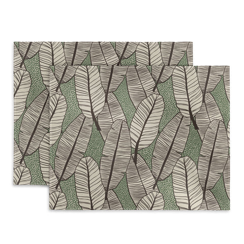 Alisa Galitsyna Tropical Banana Leaves Pattern Placemat