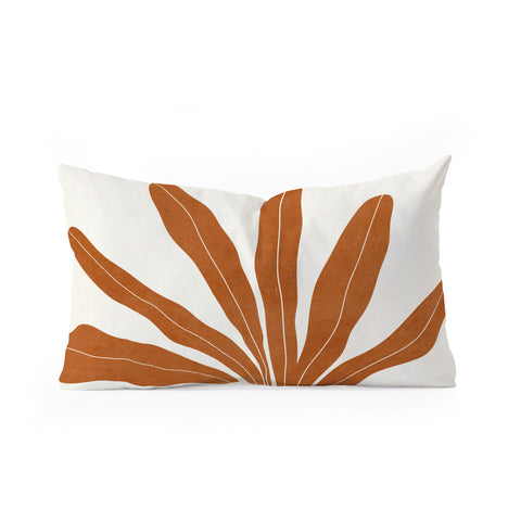 Alisa Galitsyna Two Green Vases Orange Plant Oblong Throw Pillow