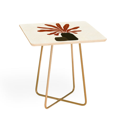 Alisa Galitsyna Two Green Vases Orange Plant Side Table