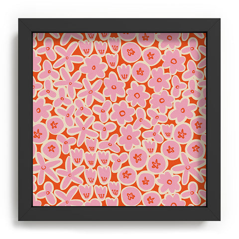 Alisa Galitsyna Vibrant Summer Pattern 2 Recessed Framing Square