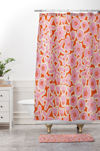 Alisa Galitsyna Vibrant Summer Pattern 2 Shower Curtain And Mat
