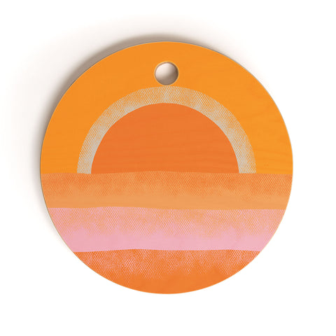 Alisa Galitsyna Warm Sunset Cutting Board Round