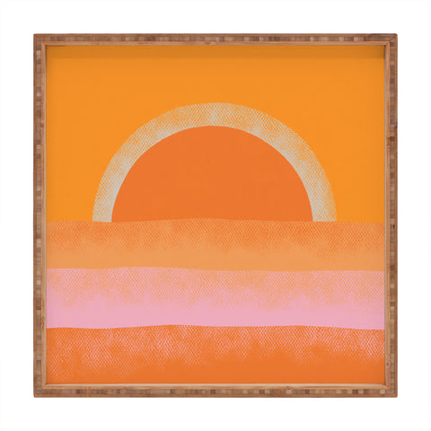Alisa Galitsyna Warm Sunset Square Tray