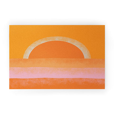 Alisa Galitsyna Warm Sunset Welcome Mat