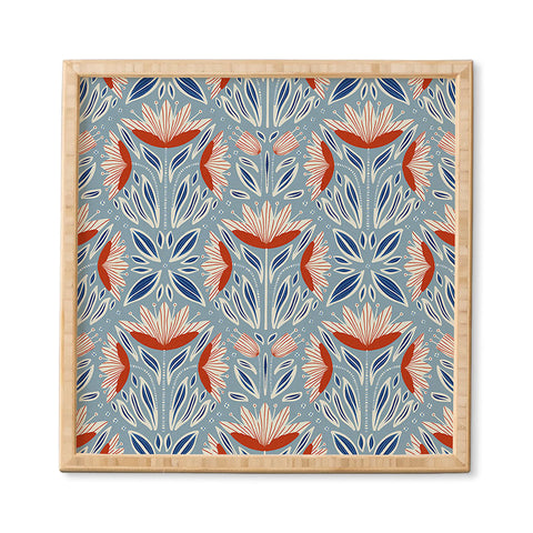 Alisa Galitsyna Wildflowers Cyan Beige Framed Wall Art