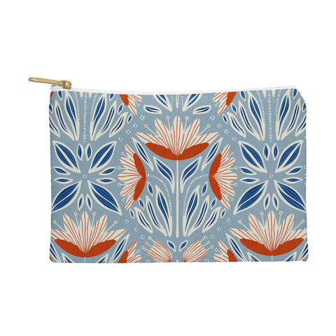 Alisa Galitsyna Wildflowers Cyan Beige Pouch